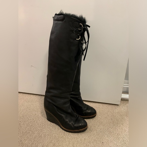 RESERVED - Authentic CHANEL Leather Fur Boots (Only available until Nov 15) - Picture 11 of 13